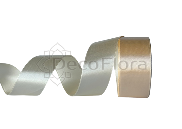 Лента атласная 5cm*25ярд - 085 - бежевая 